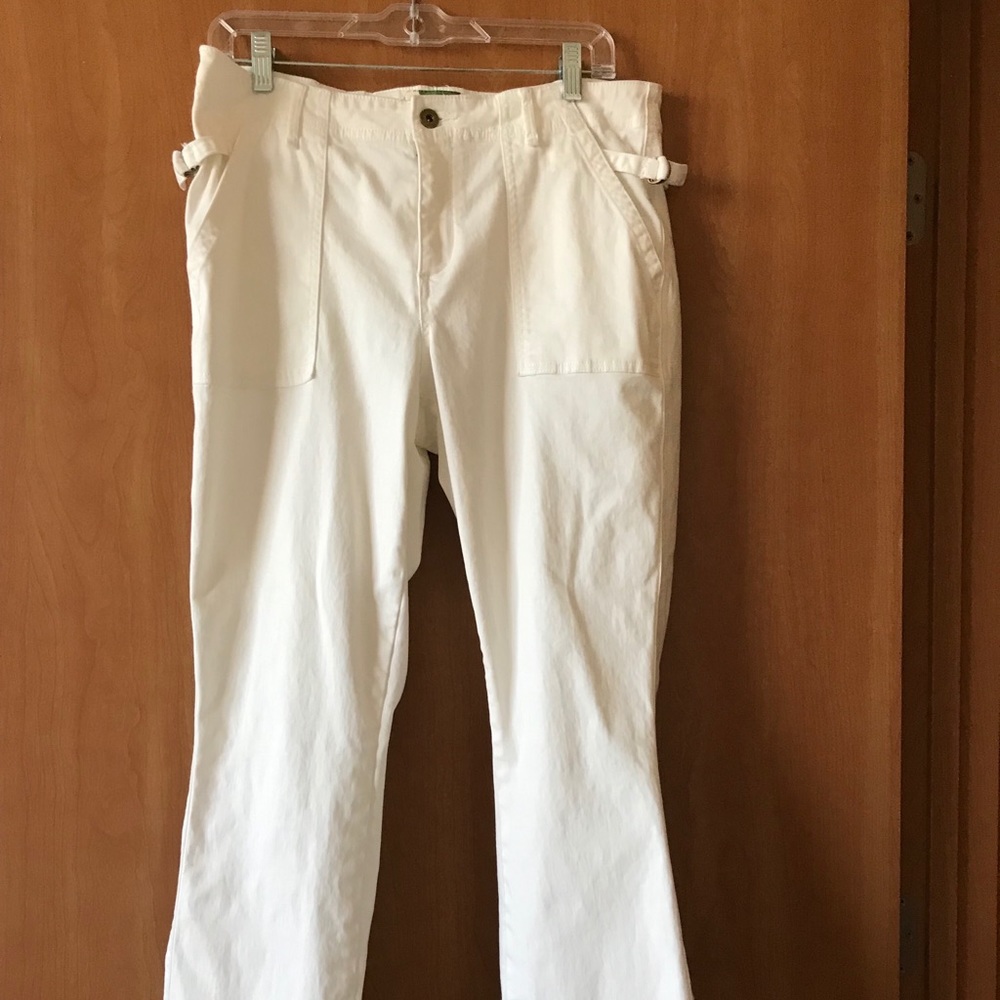 White Anthro Ankle Pants